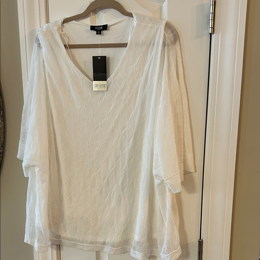 Investments Sheer White Blouse